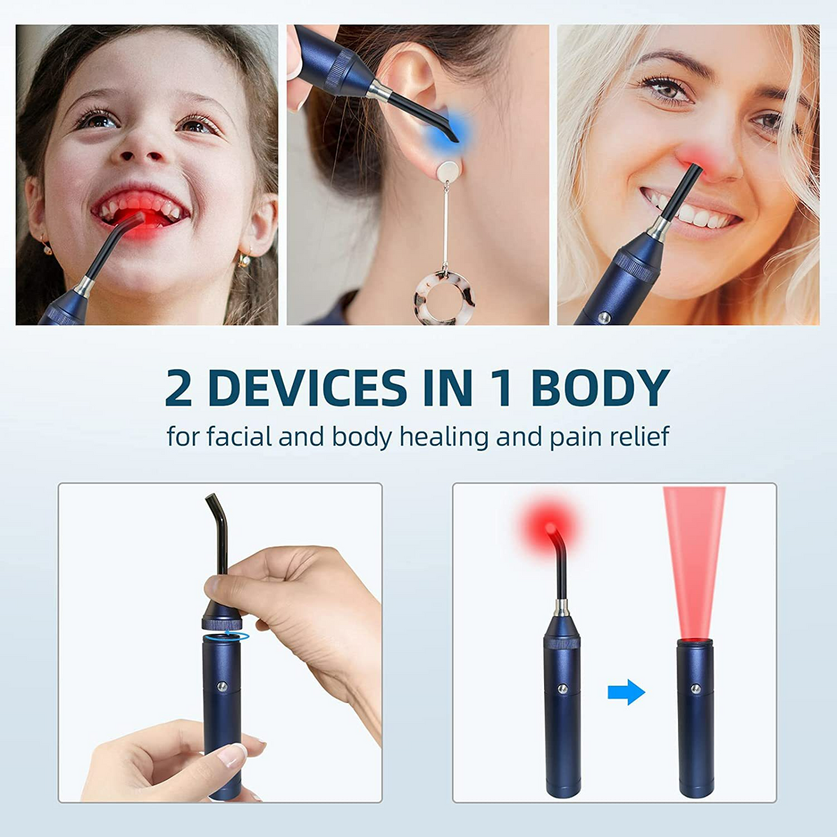 Infrared Red Light Recovery Wand
