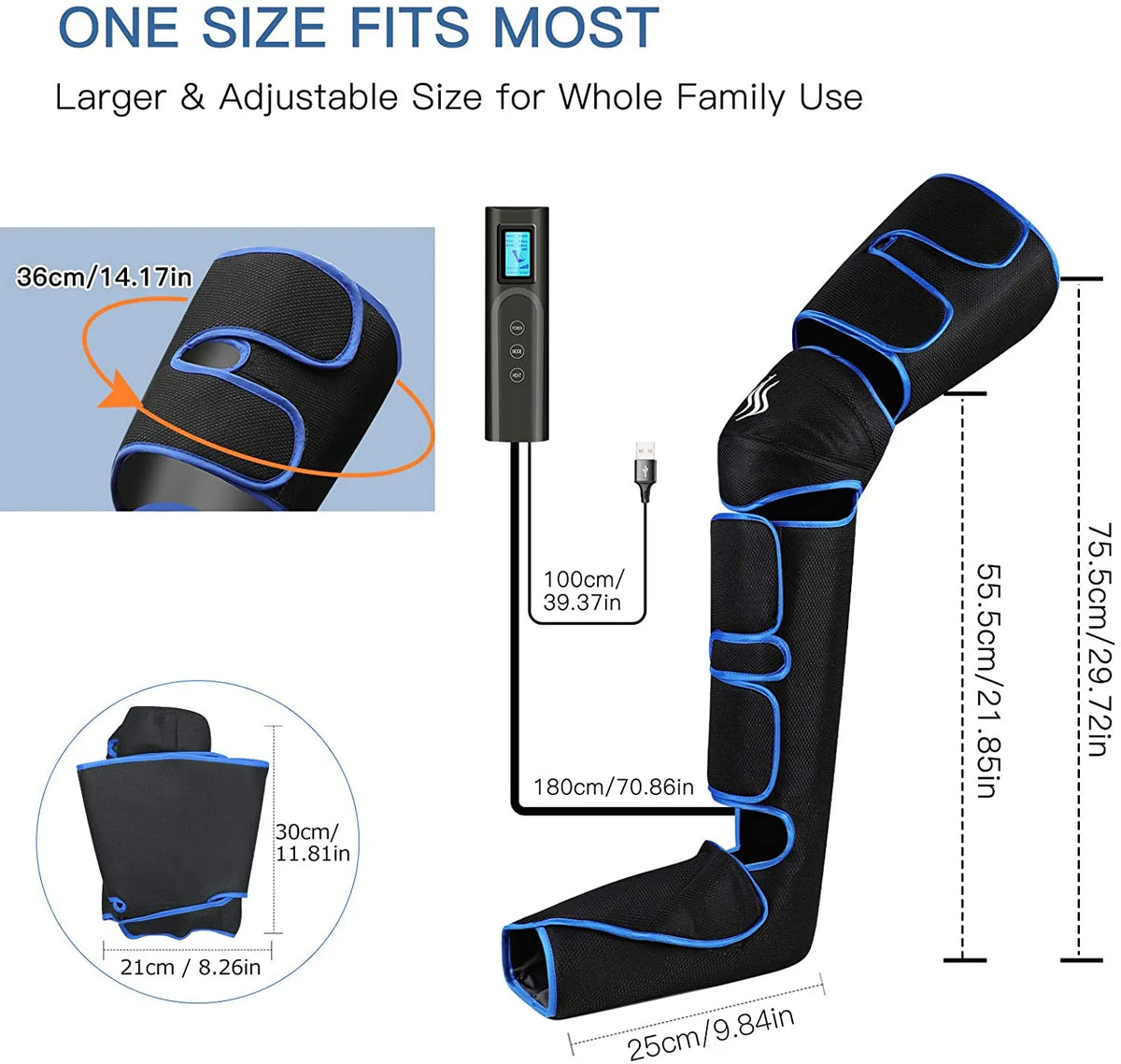 Full Leg Pneumatic Compression Recovery Boots